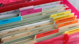 Pastas de arquivo organizadas.
