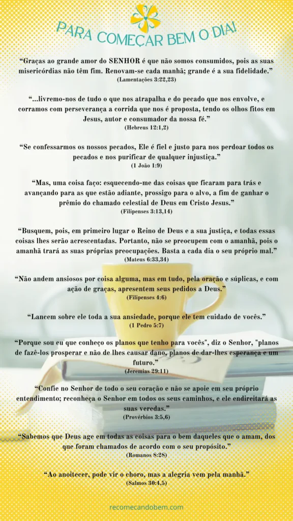 Quadro com versículos bíblicos.